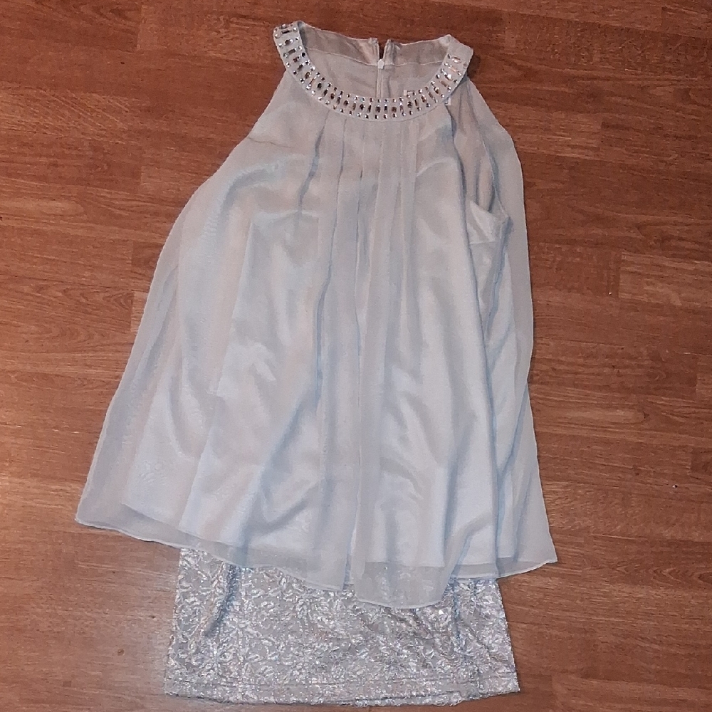 Silver Sparkle Special Occasion Dress